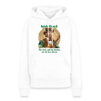 DANSE IRLANDAISE La musique et la danse - Sweat à capuche Premium bio Femme - blanc - Devant - Julia (174cm)