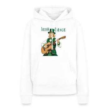 DANSE IRLANDAISE - Sweat à capuche Premium bio Femme - blanc - Devant - Julia (174cm)