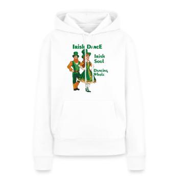 DANSE IRLANDAISE DANSE SOUL IRLANDAISE ENTIÈRE - Sweat à capuche Premium bio Femme - blanc - Devant - Julia (174cm)