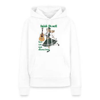 DANSE IRLANDAISE Allons danser - Sweat à capuche Premium bio Femme - blanc - Devant - Julia (174cm)