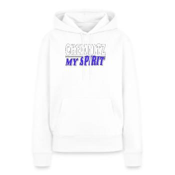 CHEMNITZ MON - Sweat à capuche Premium bio Femme - blanc - Devant - Julia (174cm)