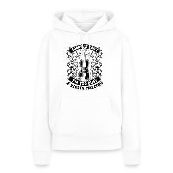 Tut mir leid, ich kann nicht, ich bin zu beschäftigt Eine Violine Maestro Violine - Frauen Premium Bio Hoodie - Weiß - Vorne - Julia (174cm)