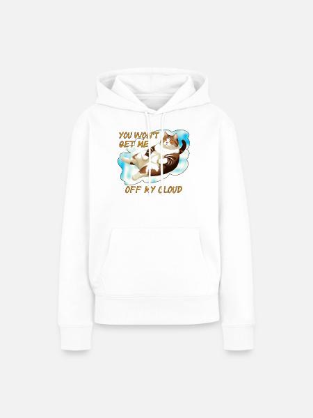 KATZE MY CLOUD - Frauen Premium Bio Hoodie - Weiß