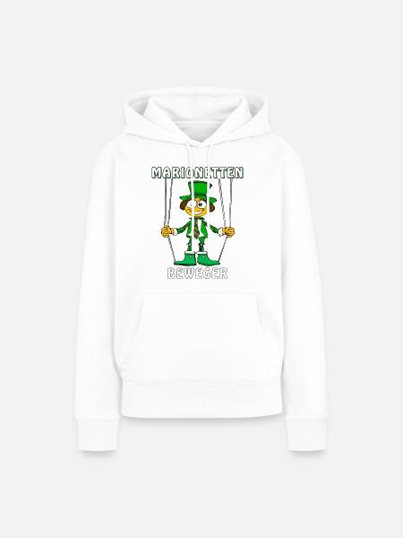 MARIONETTEN BEWEGER - Frauen Premium Bio Hoodie - Weiß