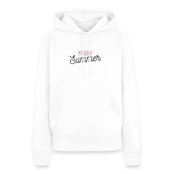 Été été - Sweat à capuche Premium bio Femme - blanc - Devant - Julia (174cm)