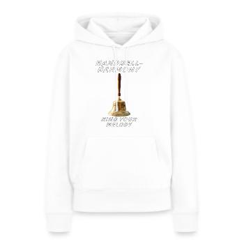 HARMONIE DE CLOCHE - Sweat à capuche Premium bio Femme - blanc - Devant - Julia (174cm)