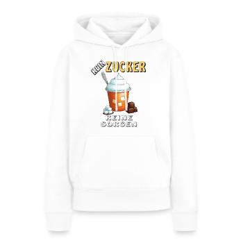 KEIN ZUCKER KEINE SORGEN - Frauen Premium Bio Hoodie - Weiß - Vorne - Julia (174cm)