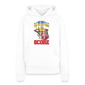 Shhh, I'm Keeping Score 20 - Frauen Premium Bio Hoodie - Weiß - Vorne - Julia (174cm)