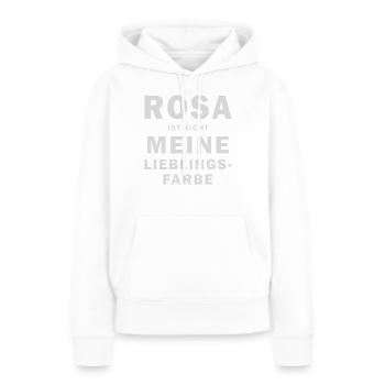LE ROSE N’EST PAS MA COULEUR PRÉFÉRÉE - Sweat à capuche Premium bio Femme - blanc - Devant - Julia (174cm)