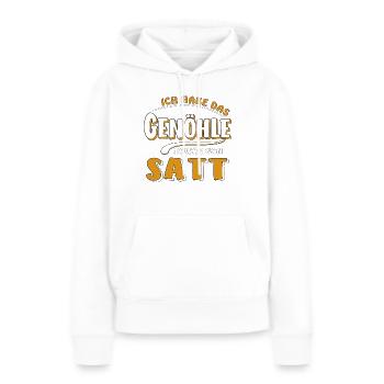 J’EN AI MARRE DE LA LUEUR - Sweat à capuche Premium bio Femme - blanc - Devant - Julia (174cm)