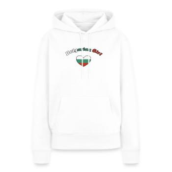 Bulgarin - Frauen Premium Bio Hoodie - Weiß - Vorne - Julia (174cm)