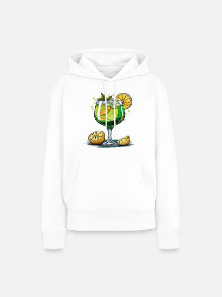 GETRÄNK MIX GRÜN - Frauen Premium Bio Hoodie - Weiß