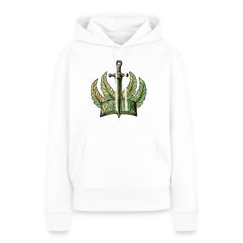 ÉPÉE MÉDIÉVALE DE LA RENAISSANCE - Sweat à capuche Premium bio Femme - blanc - Devant - Julia (174cm)