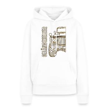 CHAUFFAGE TOUT-TERRAIN POUR VÉHICULE TOUT-TERRAIN - Sweat à capuche Premium bio Femme - blanc - Devant - Julia (174cm)