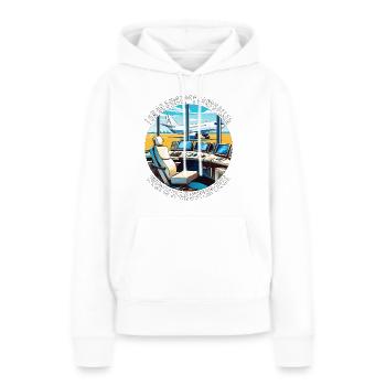 JE SUIS CONTRÔLEUR D’AÉRONEFS - Sweat à capuche Premium bio Femme - blanc - Devant - Julia (174cm)
