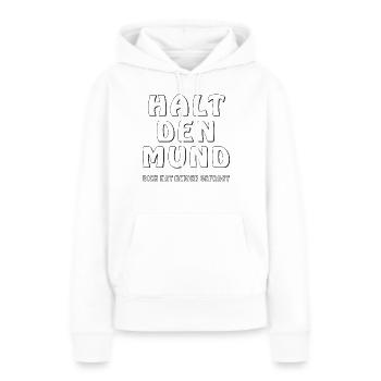 LA FERME - Sweat à capuche Premium bio Femme - blanc - Devant - Julia (174cm)