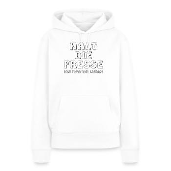 LA FERME - Sweat à capuche Premium bio Femme - blanc - Devant - Julia (174cm)