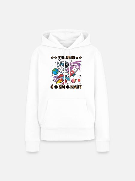 Junger Kosmonaut - Frauen Premium Bio Hoodie - Weiß