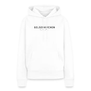 Gelsenkirchen Ma ville - Sweat à capuche Premium bio Femme - blanc - Devant - Julia (174cm)