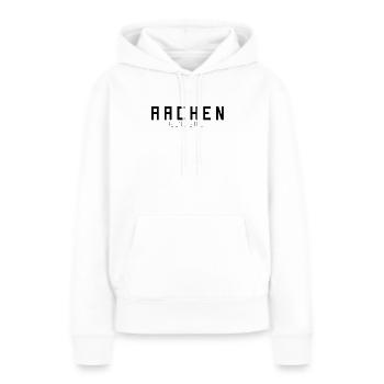 Aix-la-Chapelle Ma ville - Sweat à capuche Premium bio Femme - blanc - Devant - Julia (174cm)