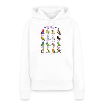 Verschiedene Cartoon Vögel - Frauen Premium Bio Hoodie - Weiß - Vorne - Julia (174cm)