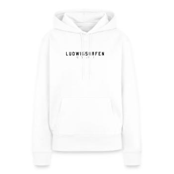 Ludwigshafen Ma ville - Sweat à capuche Premium bio Femme - blanc - Devant - Julia (174cm)