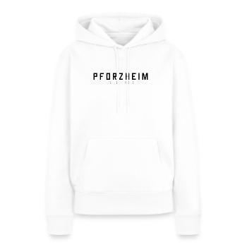 Pforzheim Ma ville - Sweat à capuche Premium bio Femme - blanc - Devant - Julia (174cm)