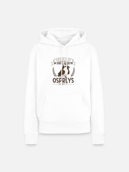 Federn und Freude - Fischadler - Frauen Premium Bio Hoodie - Weiß