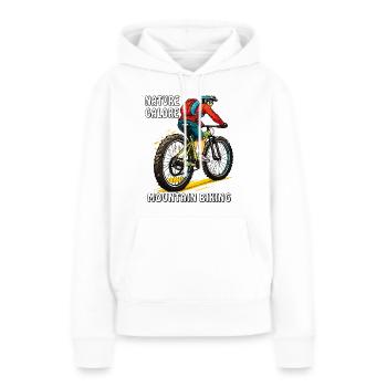 VÉTÉTISTE NATURE À GOGO - Sweat à capuche Premium bio Femme - blanc - Devant - Julia (174cm)