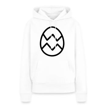 oeuf de paques - Sweat à capuche Premium bio Femme - blanc - Devant - Julia (174cm)