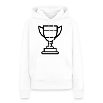 trophée - Sweat à capuche Premium bio Femme - blanc - Devant - Julia (174cm)