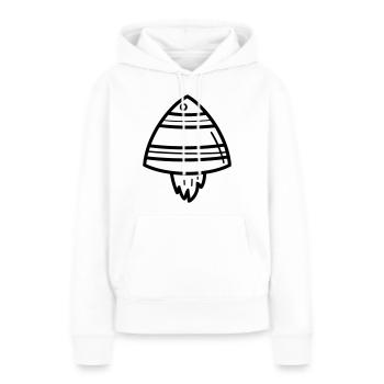 fliegende Untertasse - Frauen Premium Bio Hoodie - Weiß - Vorne - Julia (174cm)