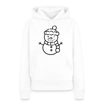 Bonhomme de neige - Sweat à capuche Premium bio Femme - blanc - Devant - Julia (174cm)