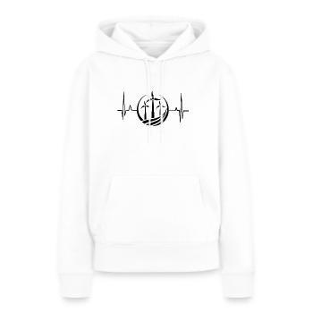 Windkraft - Frauen Premium Bio Hoodie - Weiß - Vorne - Julia (174cm)