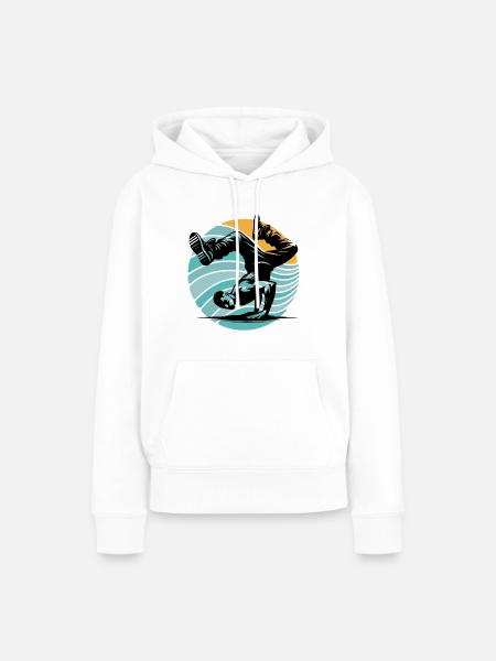 Breakdance - Frauen Premium Bio Hoodie - Weiß