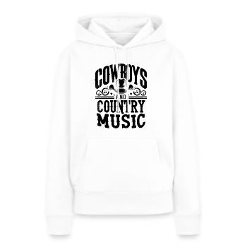 Cowboys Und Country Musik Song Liebhaber Country Songs - Frauen Premium Bio Hoodie - Weiß - Vorne - Julia (174cm)
