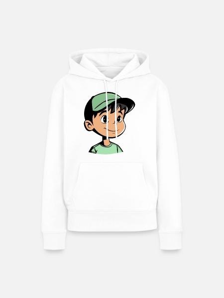 Schuljunge Schulklasse - Frauen Premium Bio Hoodie - Weiß