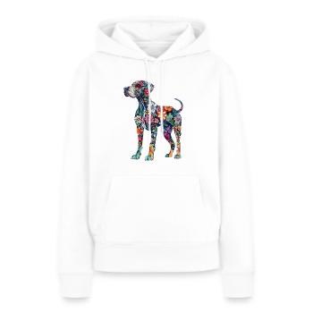 Deutsche Dogge - Frauen Premium Bio Hoodie - Weiß - Vorne - Julia (174cm)