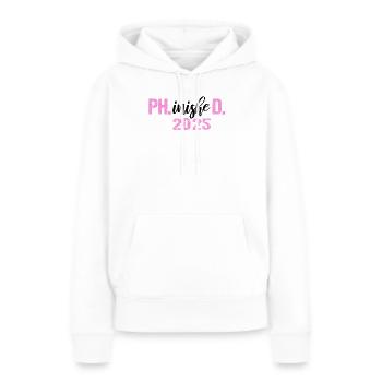 Docteur 2025 Diplôme Philistin Dissertation PhD - Sweat à capuche Premium bio Femme - blanc - Devant - Julia (174cm)