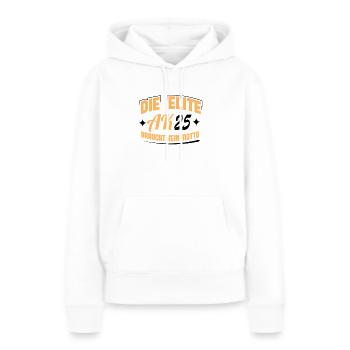 Abschlussklasse 2025 Schulabschluss Abitur Matura - Frauen Premium Bio Hoodie - Weiß - Vorne - Julia (174cm)