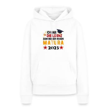 Matura 2025 Maturareise Maturafeier Maturant - Frauen Premium Bio Hoodie - Weiß - Vorne - Julia (174cm)