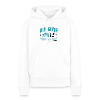 Abschlussklasse 2025 Schulabschluss Abitur Matura - Frauen Premium Bio Hoodie - Weiß - Vorne - Julia (174cm)