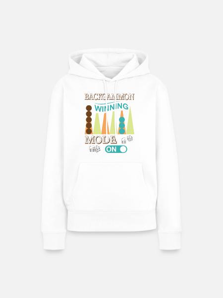 Backgammon Spiel - Frauen Premium Bio Hoodie - Weiß