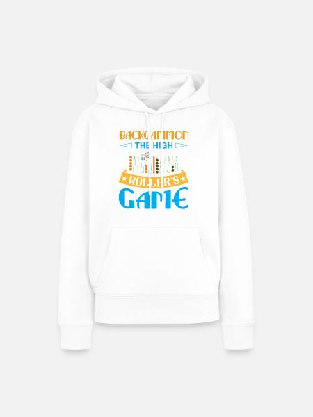 Backgammon Spiel - Frauen Premium Bio Hoodie - Weiß