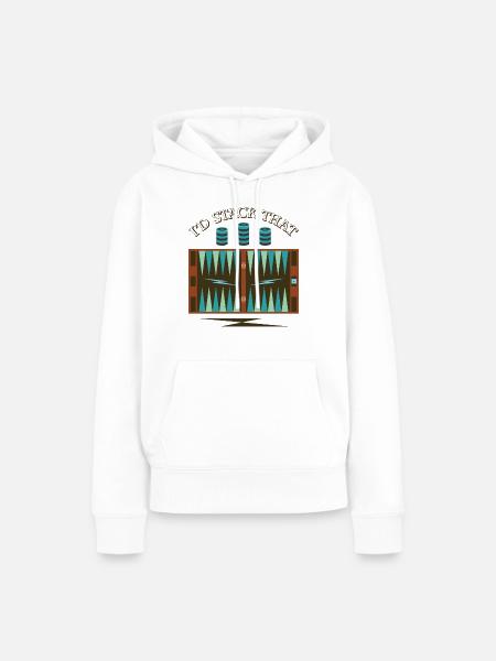 Backgammon Spiel - Frauen Premium Bio Hoodie - Weiß