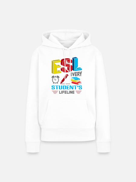 ESL-Lehrer ESL Unterricht - Frauen Premium Bio Hoodie - Weiß