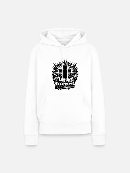 He is risen - Frauen Premium Bio Hoodie - Weiß