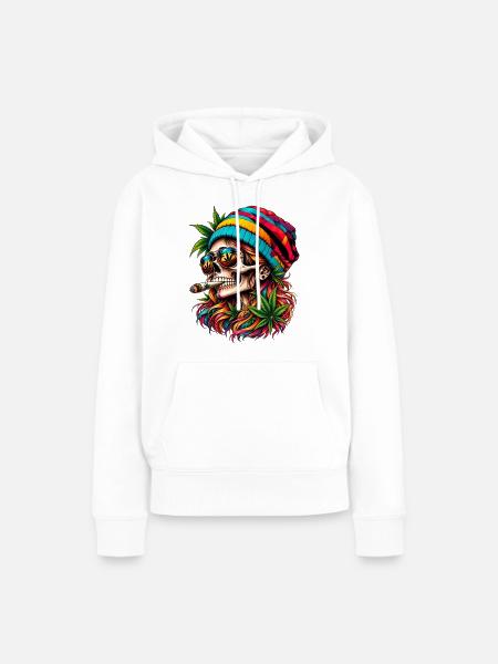 HIGH VIBES - Frauen Premium Bio Hoodie - Weiß