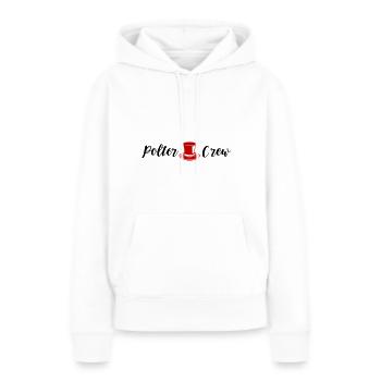 Polter Crew Fiançailles Mariage - Sweat à capuche Premium bio Femme - blanc - Devant - Julia (174cm)