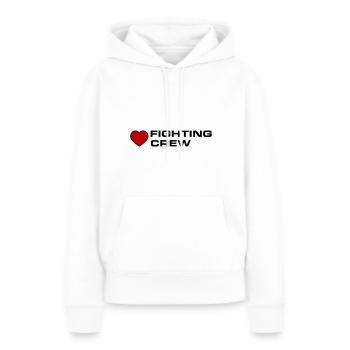 Équipage de combat - Sweat à capuche Premium bio Femme - blanc - Devant - Julia (174cm)